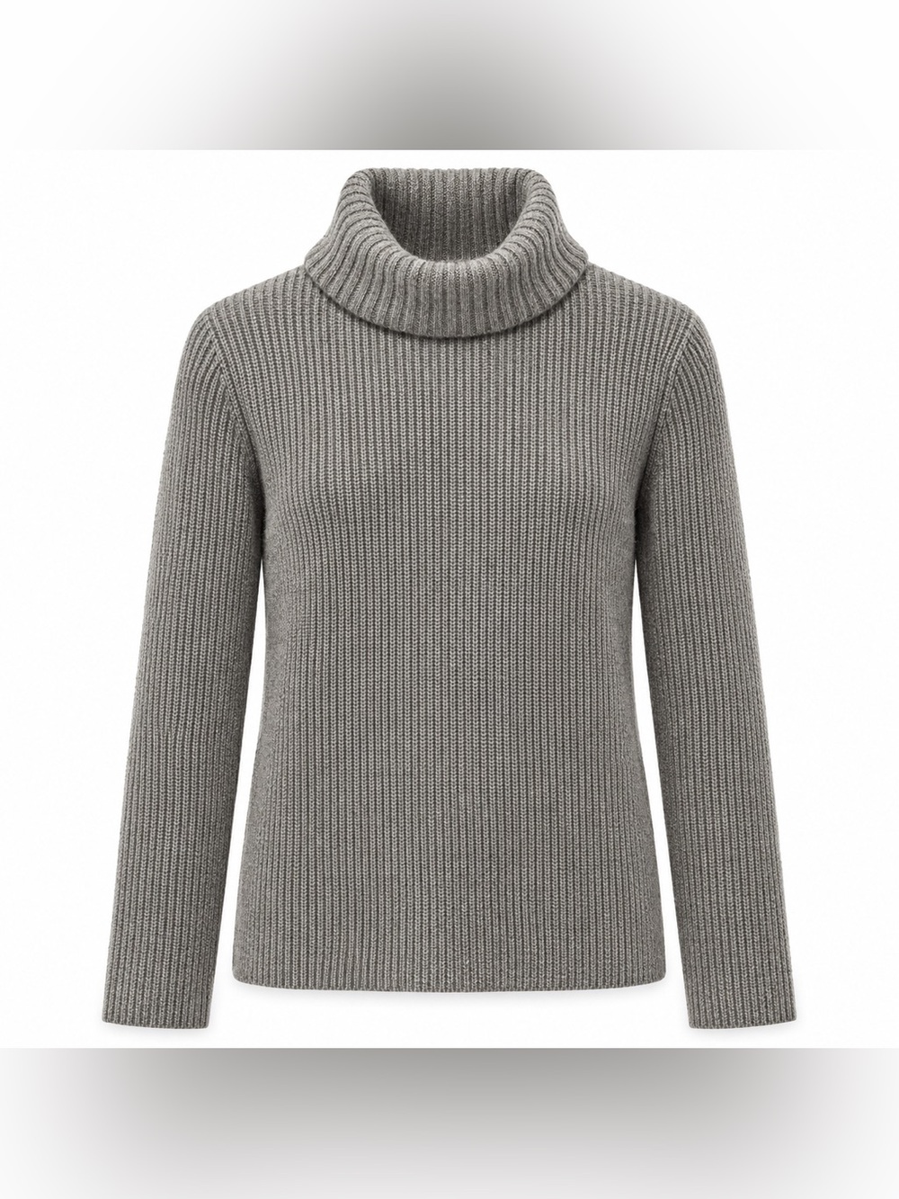 A.L.C. XS Gray Wool Cashmere Turtleneck Lace-Up Back Sweater - Picture 3 of 4